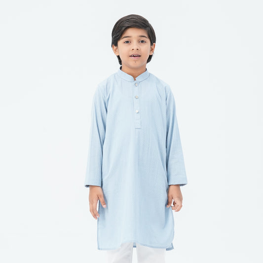 Boy's Cotton Sky Blue Panjabi